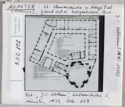 Vorschaubild Münster: Clemenskirche und Hospital, Grundriss 